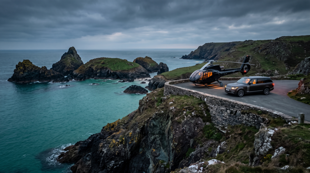 Acceso ejecutivo y traslado premium en las locaciones de rodaje de House of the Dragon en Kynance Cove Cornualles